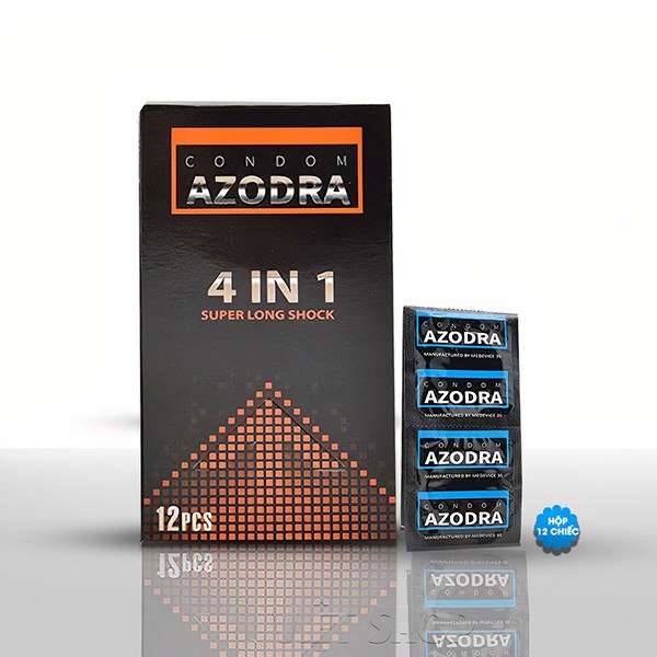 Bao cao su Azodra 4 in 1 – Hộp 12 cái