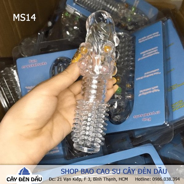 Bao cao su đôn dên bi ngọc kích thích âm vật cực sướng