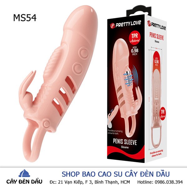 Bao cao su đôn dên Prettylove Cecelia rung giữa có nhánh