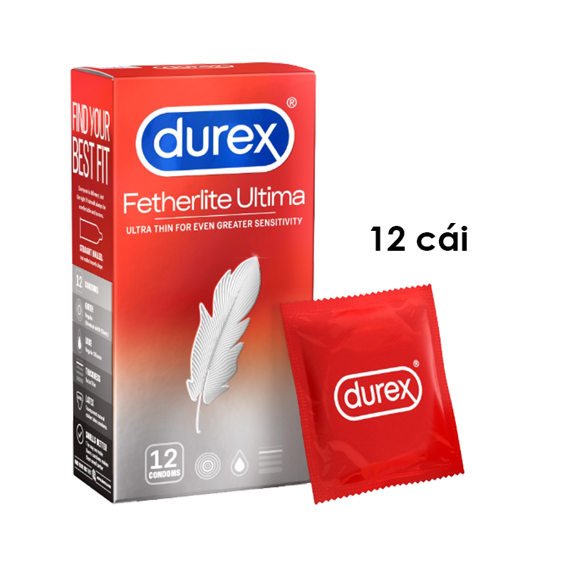 Bao Cao Su Durex Fetherlite Siêu Mỏng – Hộp 12 Chiếc