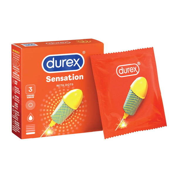 Bao cao su Durex Sensation có gai tăng khoái cảm