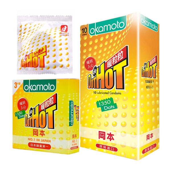 Bao cao su gai nóng Okamoto Dot de Hot