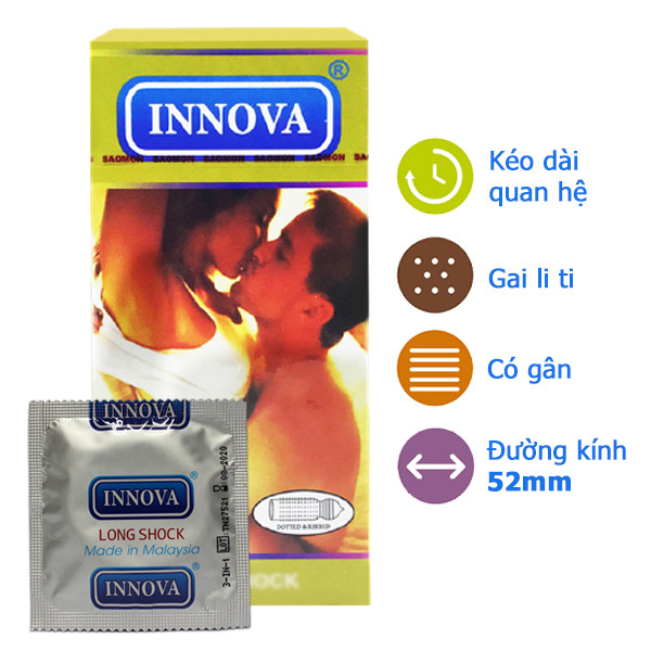 Bao cao su Innova Vàng gân gai – Kéo dài thời gian quan hệ