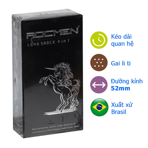 Bao cao su Rocmen Cá Ngựa Đen – Kéo dài thời gian quan hệ có gai