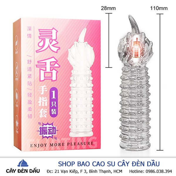Bao Đôn Ngón Tay Cao Cấp JIYU Rung Móc Siêu Sướng