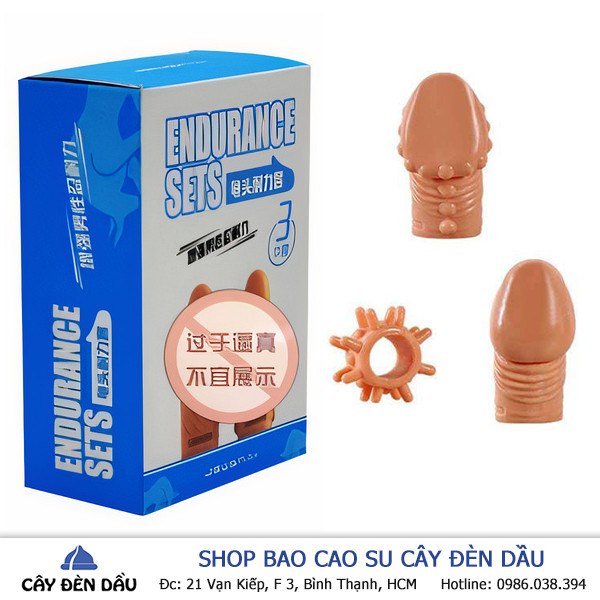 Bộ 2 đôn khúc đầu và 1 vòng silicon cho nam Endurance Sets