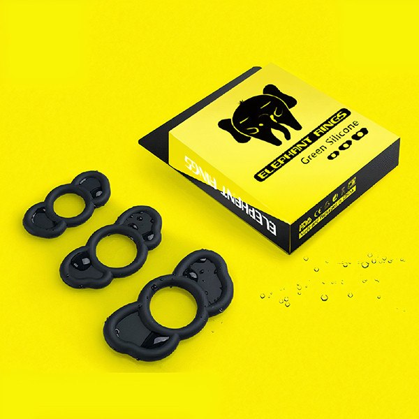 Bộ 3 vòng đeo silicon Elephant Rings cho nam giá rẻ