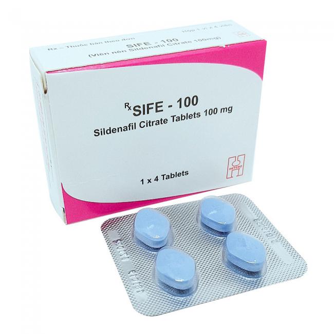 Thuốc cường dương Sife 100mg Hộp 4 viên chống xuất tinh sớm kéo dài thời gian