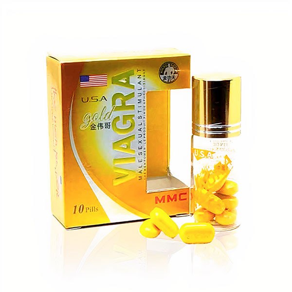 Thuốc cường dương thảo dược Viagra Gold hộp 10 viên